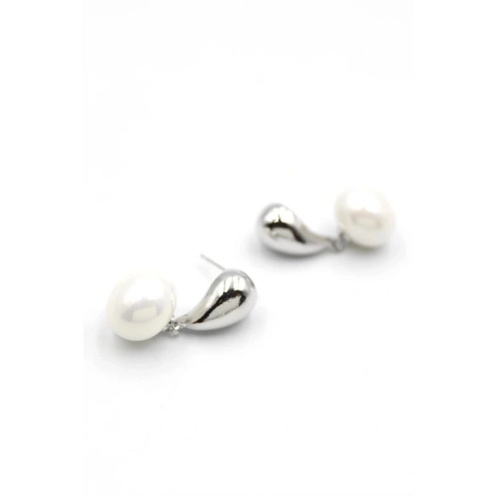 İncili Küpe - Gümüş