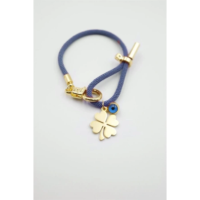 İpli Yonca Bileklik - Mavi