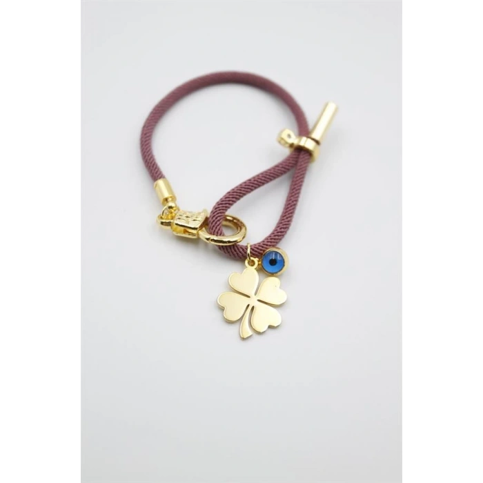 İpli Yonca Bileklik - Mor