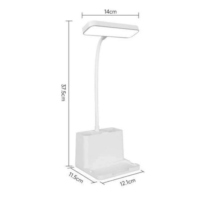 Kalemlikli USBli Dokunmatik 3 Kademeli 360 Derece Özel Göz Korumalı led Lityum Masa ası