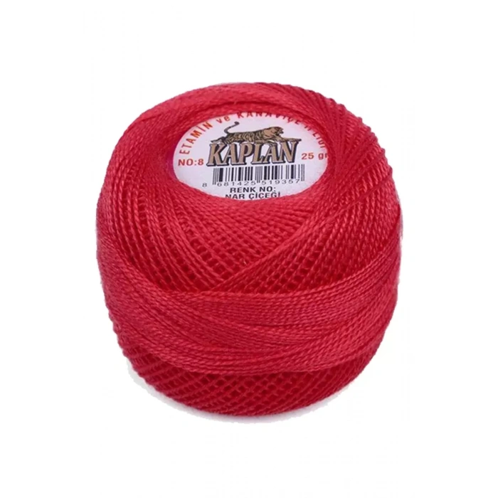 Kaplan Etamin Ve Kanaviçe İpi 8 No Kod/Renk: NAR ÇİÇEĞİ - Royaleks
