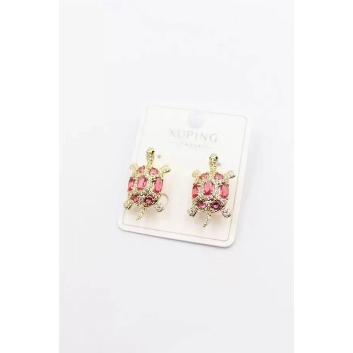 Kaplumbağa Küpe - Pembe