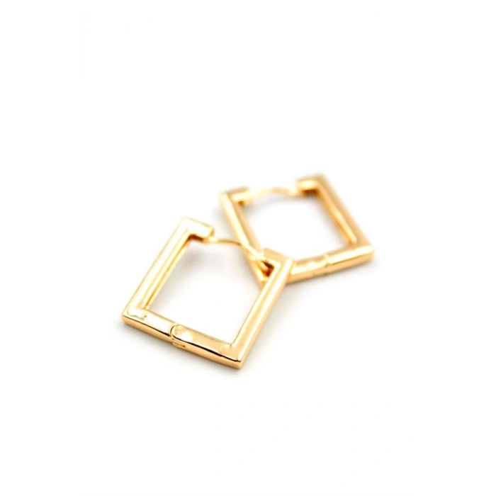 Kare Halka Küpe - Altın