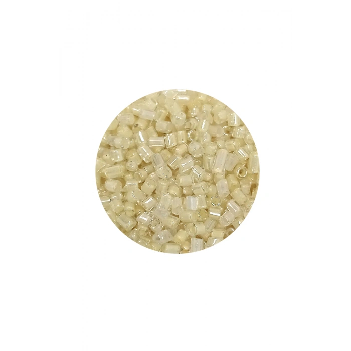 Kesme Cam Boncuk 2mm - 20 Gram - Şeffaf Krem -BNC339