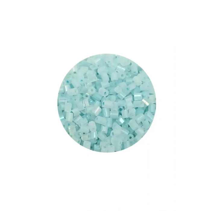 Kesme Cam Boncuk 2mm - 60 Gram - Maz Buz Mavi - BNC369