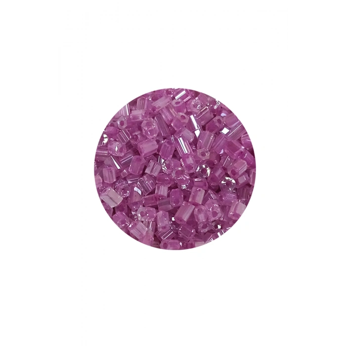 Kesme Cam Boncuk 2mm - 60 Gram - Şeffaf Eflatun - BNC359