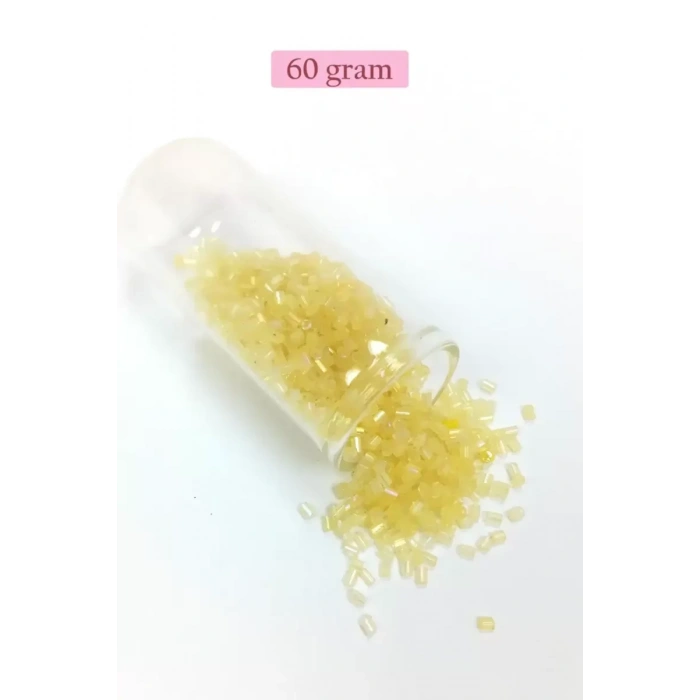Kesme Cam Boncuk 2mm - 60 Gram - Şeffaf Sarı - BNC351