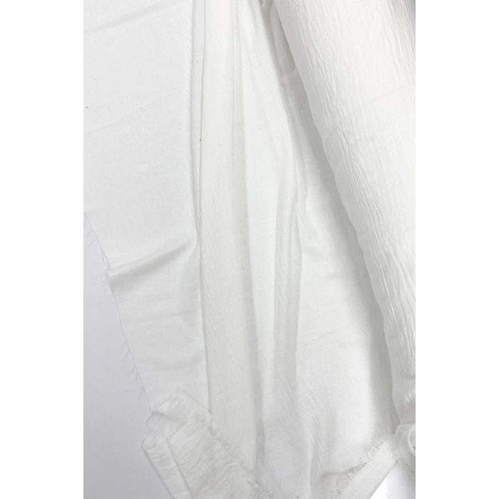 Keten Kumaş - Organik Kumaş - Perde Kumaşı - Ince Keten - Kıyafet Için Kumaş Örtü Beyaz 11