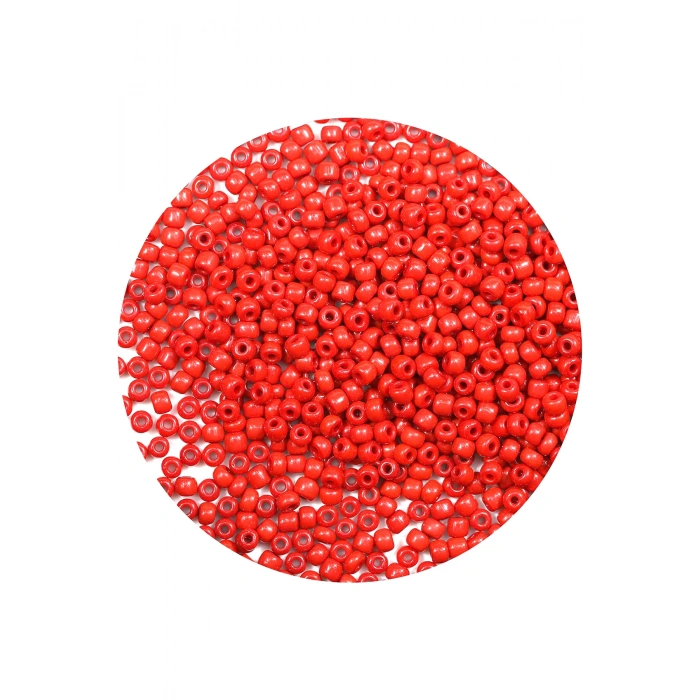 Koyu Turuncu Renk 4 mm Yaklaşık 660 adet / 60 gram Cam Boncuk Oya Yazma Bileklik ve Kolye