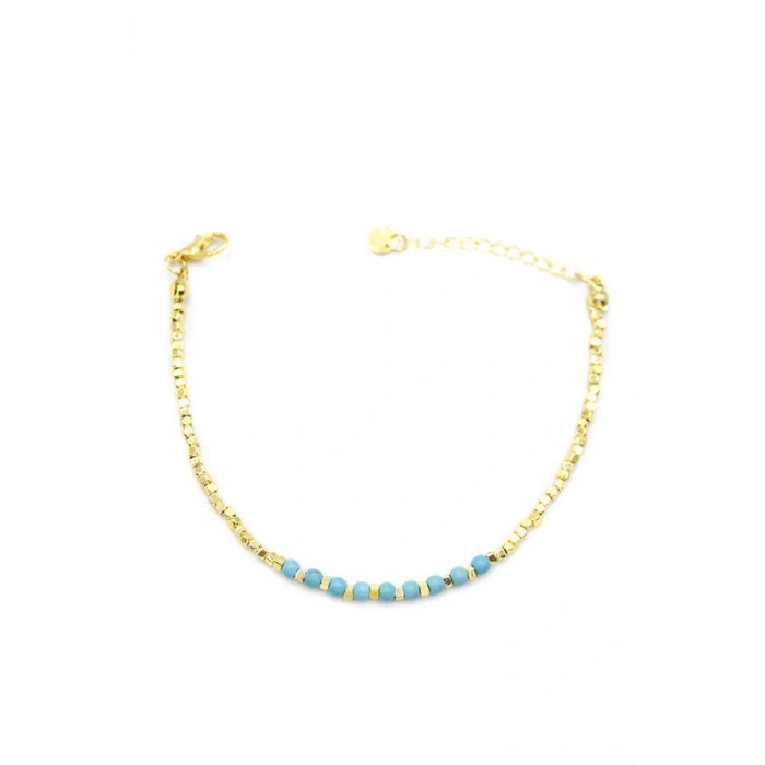 Küp Boncuk Bileklik - Altın