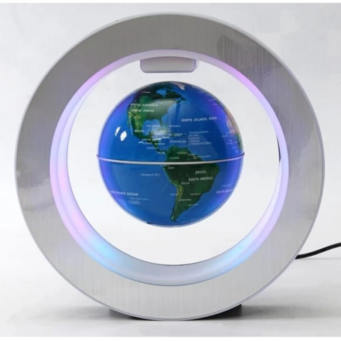Manyetik Küçük Boy Yuvarlak Ledli Dünya Küre