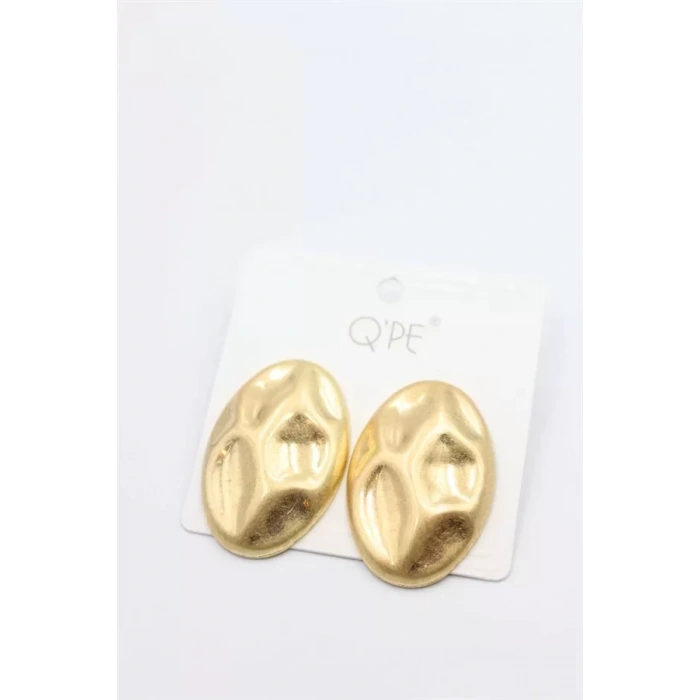 Mat Plaka Küpe - Altın