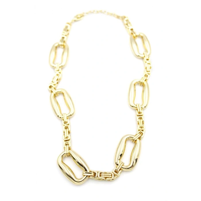 Metal Şekilli Kolye - Altın