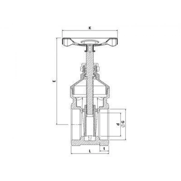 Mey İthalat® 1lik Şiber Vana Pirinç