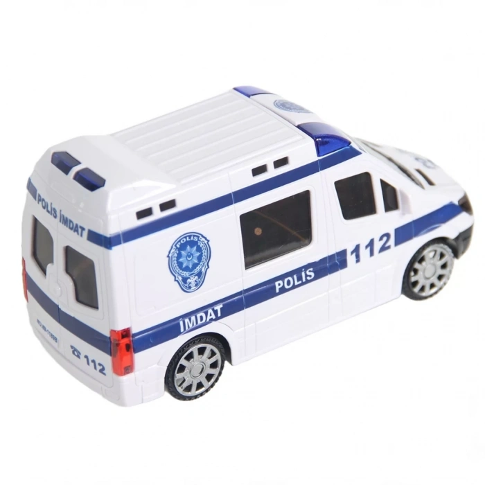 Mey İthalat®  112 Polis İmdat 3D Işıklı Sesli Polis Aracı