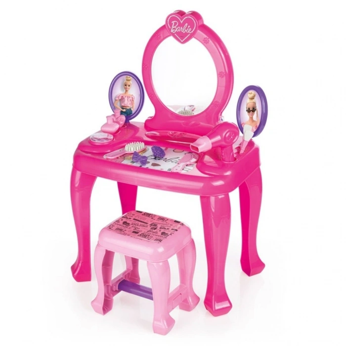 Mey İthalat® 1609 Ayaklı Makyaj Masası ve Sandalye Seti - Dolu