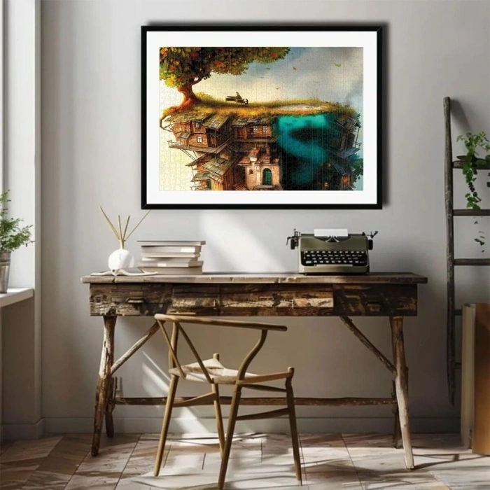 Mey İthalat® 20777 PUZZLE 1000 PLANİST ON THE ROOFTOP