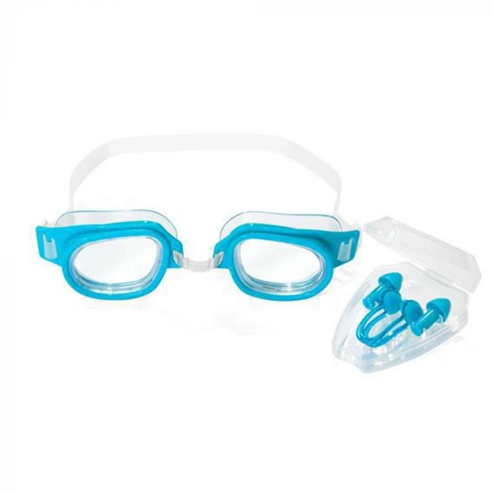 Mey İthalat® 26034  Çocuk Yüzücü Gözlüğü, Burun Mandalı ve Koruyucu Kulak Tıkacı Seti 7+