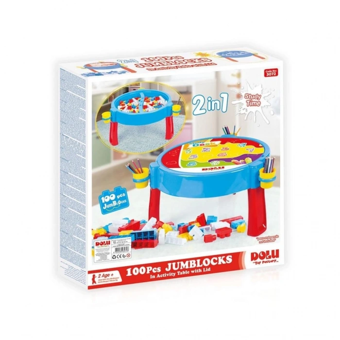Mey İthalat® 3072 100 PARÇA MEGA BLOKLU AKTIVITE MASASI