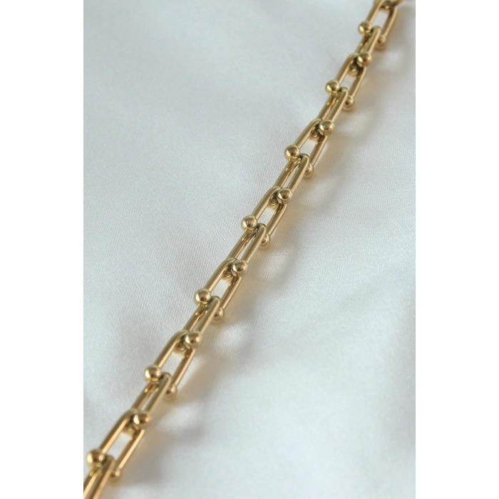 Mey İthalat® 316L Çelik Gold Renk Tifany Model Kadın Bileklik