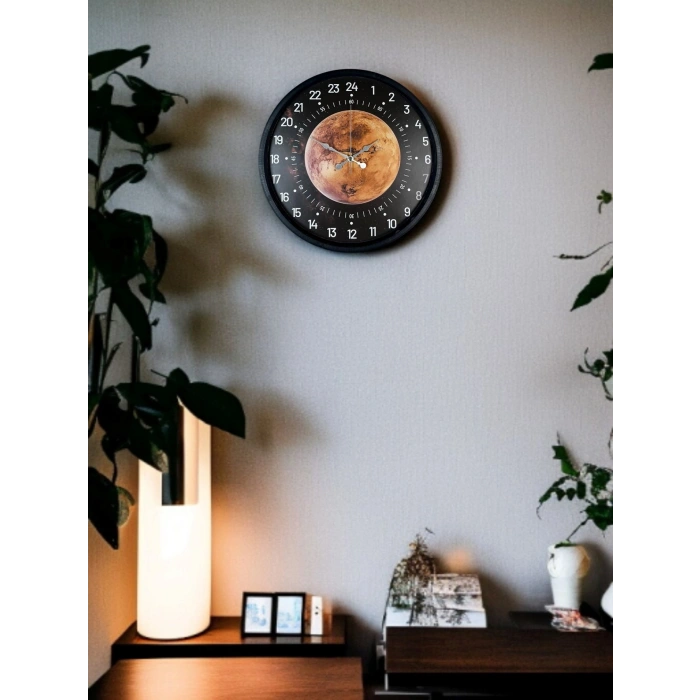 Mey İthalat® 36 Cm 24 Saat Göstergeli Özel Tasarım Duvar Saati