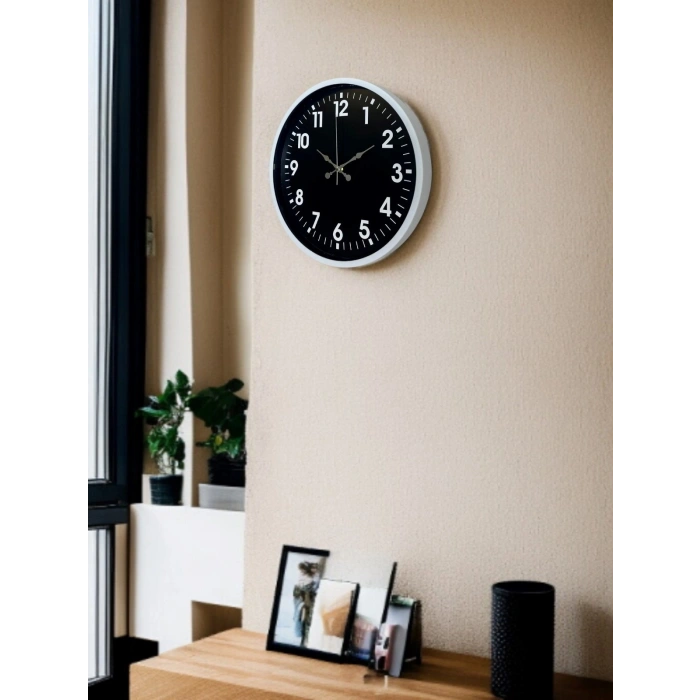 Mey İthalat® 36 Cm Beyaz Dekoratif Duvar Saati