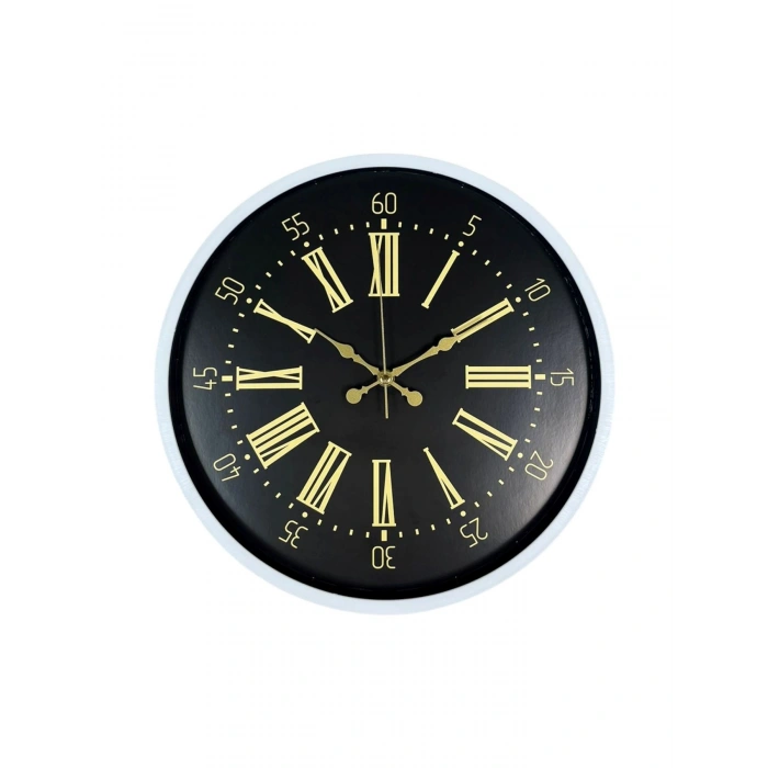 Mey İthalat® 36 Cm Beyaz Dekoratif Duvar Saati