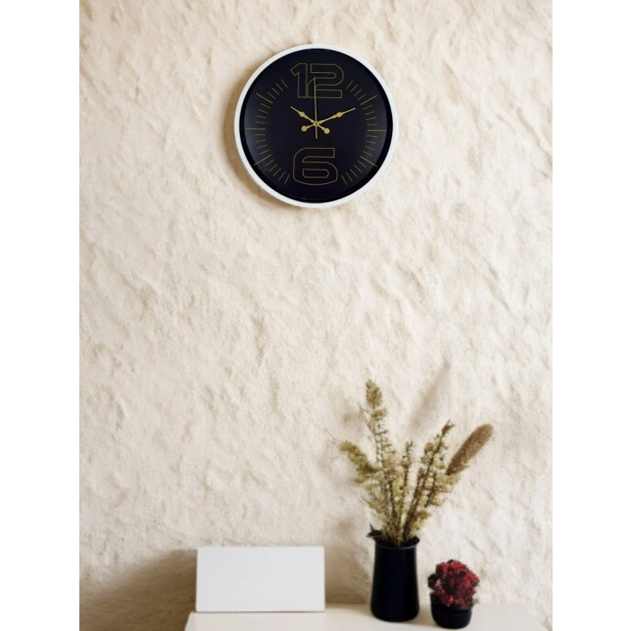 Mey İthalat® 36 Cm Beyaz Dekoratif Şık Duıvar Saati