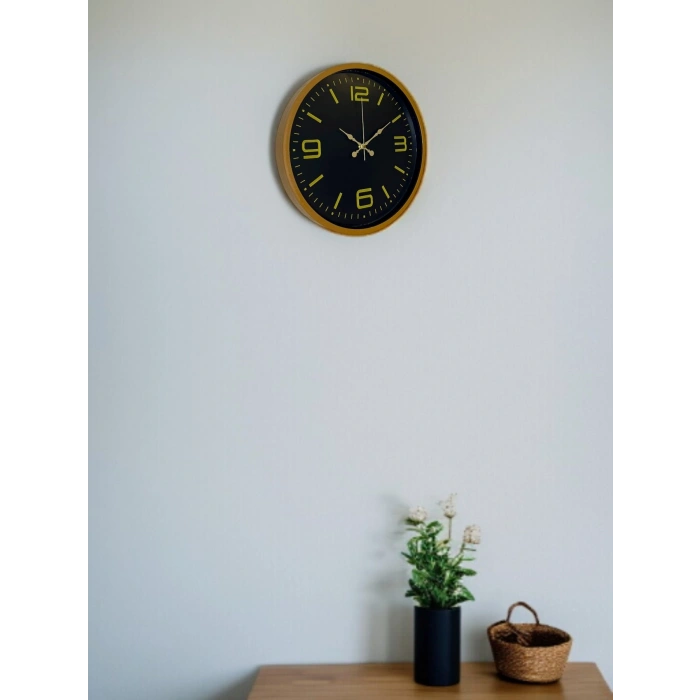 Mey İthalat® 36 Cm Kahverengi Dekoratif Duvar Saati