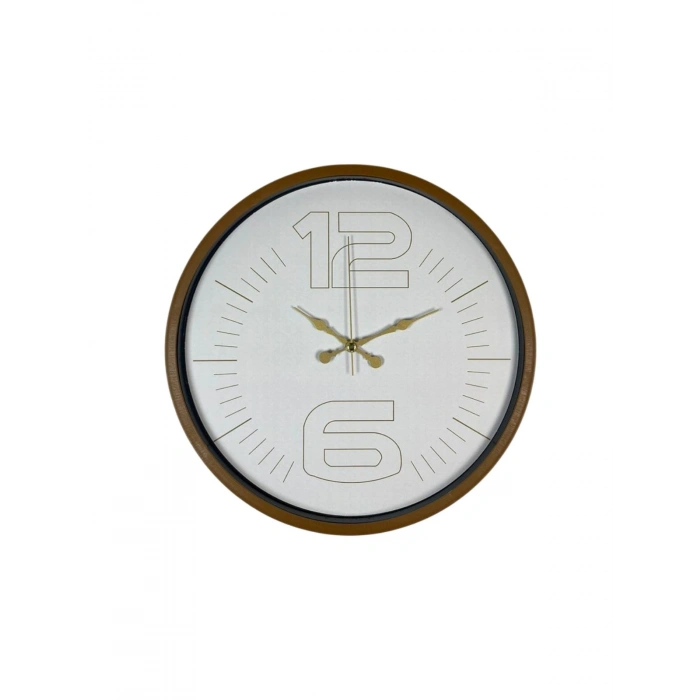 Mey İthalat® 36 Cm Kahverengi Dekoratif Duvar Saati