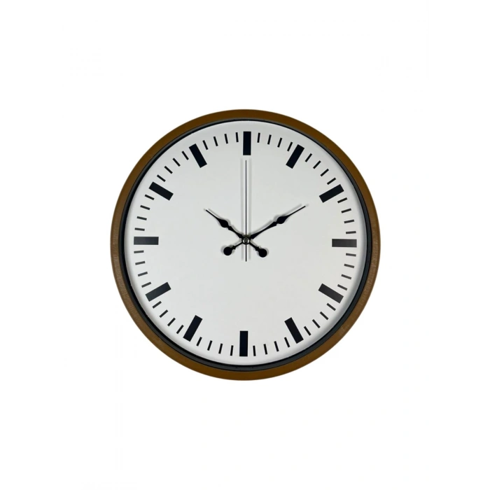Mey İthalat® 36 Cm Kahverengi Dekoratif Şık Duvar Saati