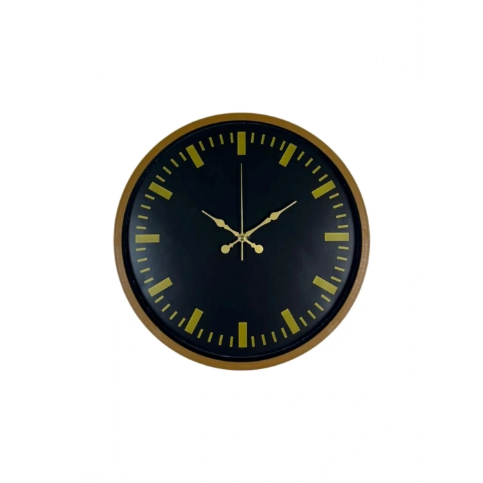 Mey İthalat® 36 Cm Kahverengi Modern Duvar Saati