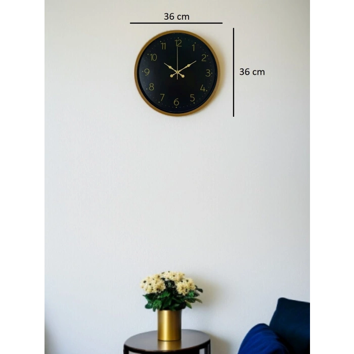 Mey İthalat® 36 Cm Kahverengi Standart Duvar Saati