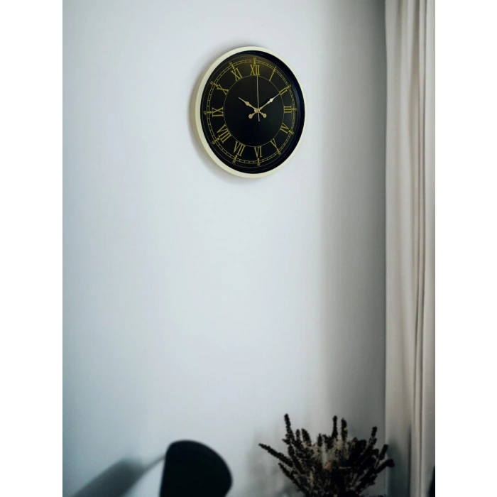 Mey İthalat® 36 Cm Krem Roma Rakamlı Duvar Saati