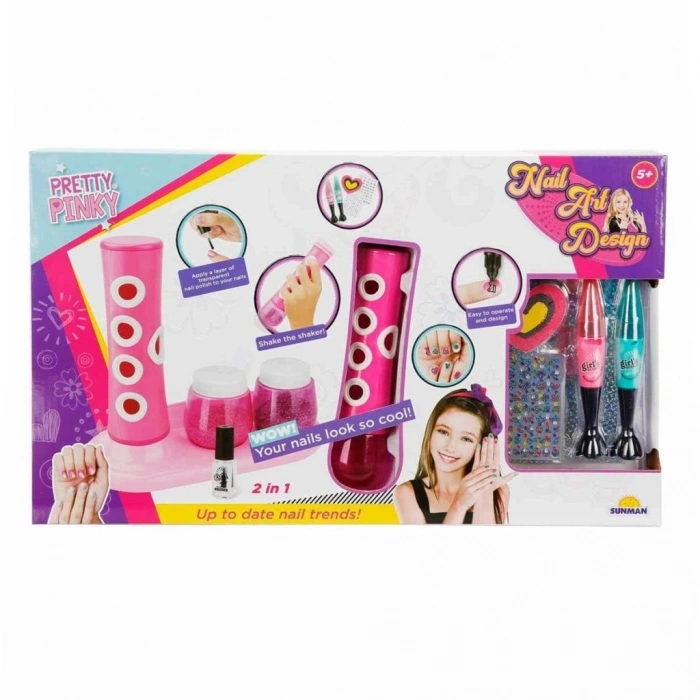 Mey İthalat® 3847 Pretty Pinky 2in1 Tırnak Tasarım Seti -