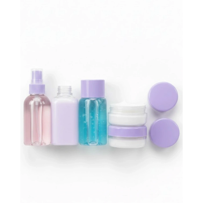 Mey İthalat® 5 Parça Şeffaf Seyahat Kozmetik Seti 30 ml