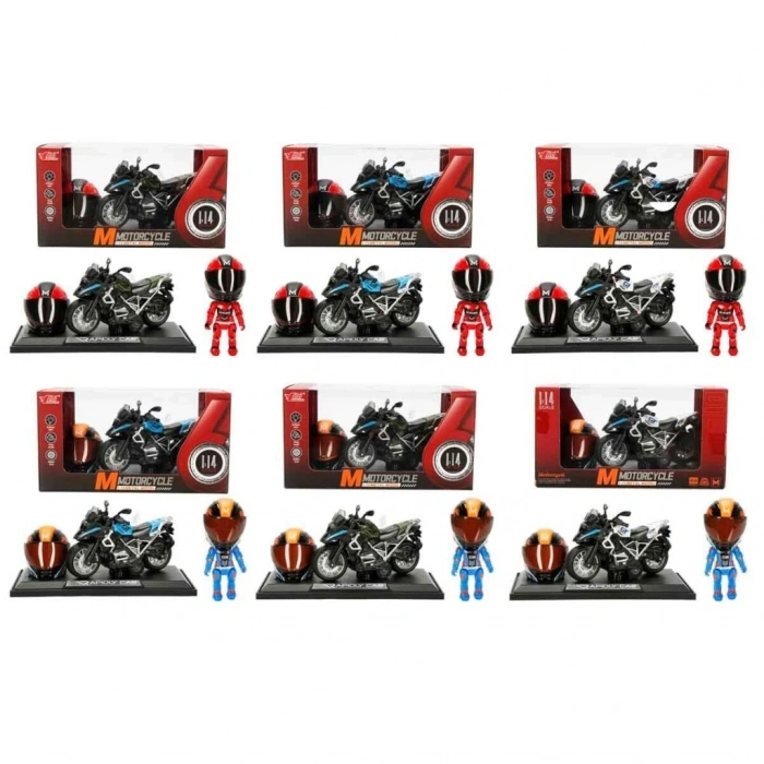 Mey İthalat® 5834 MOTOSİKLET 1 14 KASKLI FİGÜR PB 3R SES IŞIK