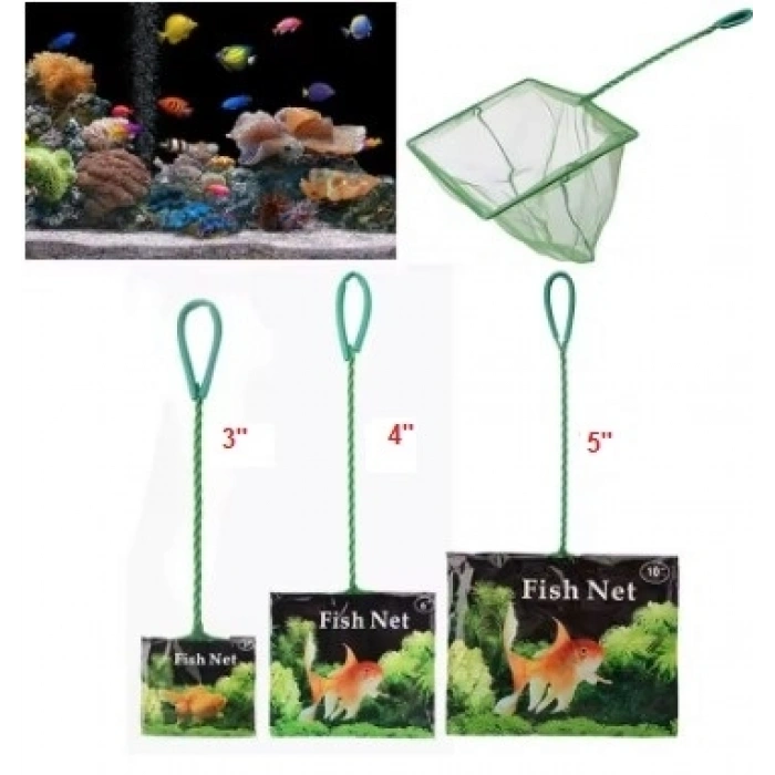 Mey İthalat® Akvaryum Balık Yakalama Kepçesi 4 inç 10 cm