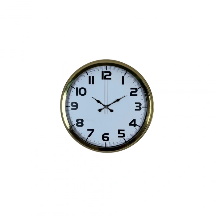 Mey İthalat® Aurelia Gold 40 Cm Metal Duvar Saati