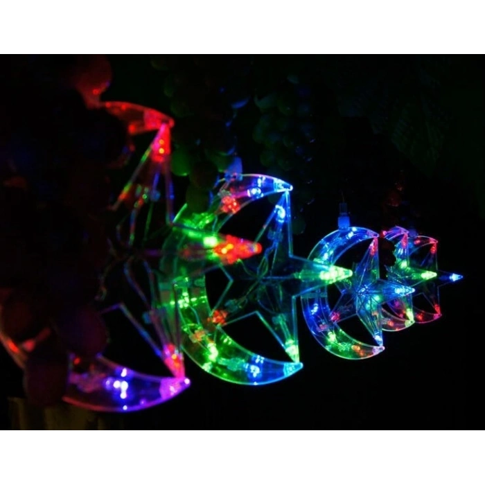 Mey İthalat®  Ay-Yıldız Tasarımlı 20 Ledli Dekor ası (4 mt)