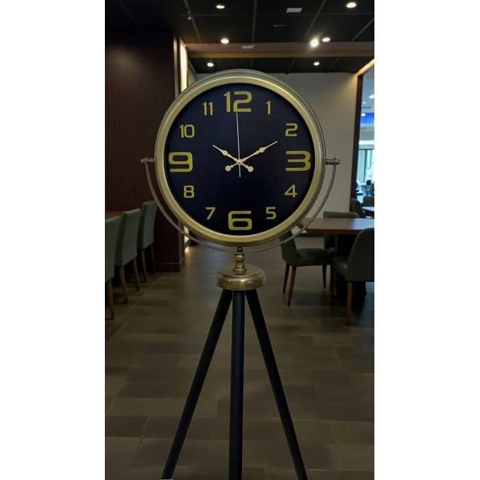 Mey İthalat® Black Noble Eskitme Tripod Ayaklı Saat