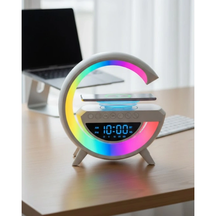 Mey İthalat® Bluetooth Hoparlör RGB Aydınlatmalı USB TF Kart FM Özellikli