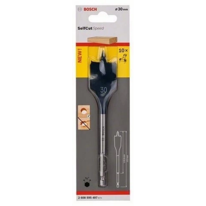 Mey İthalat® Bosch 30X152 Altıgen Yassı Ahşap Maktap Ucu