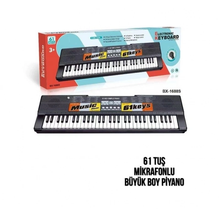 Mey İthalat® BX-1688 61 TUŞ MİKROFONLU PİYANO-PSF