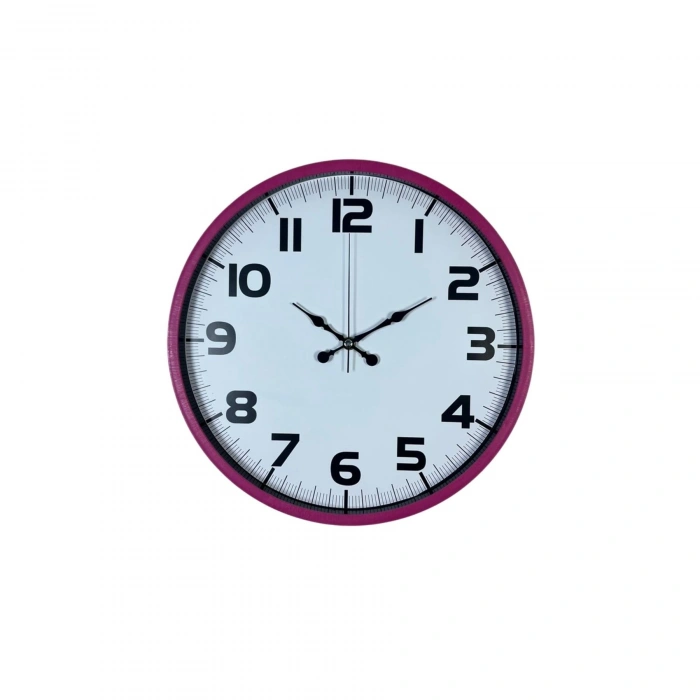 Mey İthalat® Candy Pembe 36 Cm Dekoratif Duvar Saati