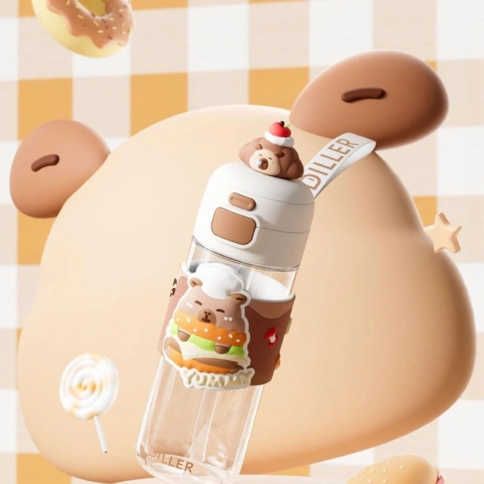 Mey İthalat® D2551 DILLER 600 ML BOYUN ASKILI TRITAN SU MATARASI