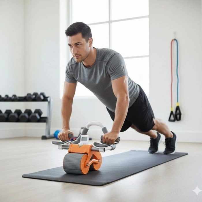 Mey İthalat®  Dijital Sayaçlı Çek-Bırak Mekik Aleti – Karın ve Core Güçlendirici Evde Spor Aleti