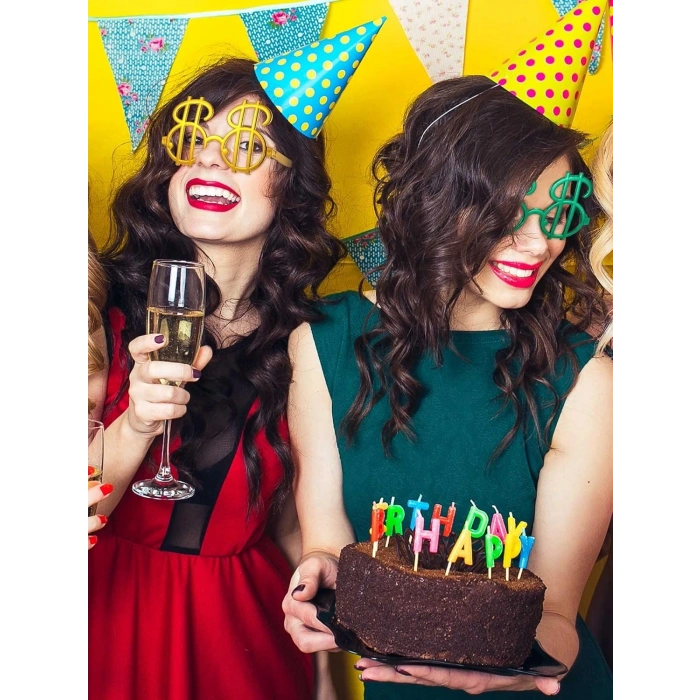 Mey İthalat® Dolar Şekilli Metalize Parti Gözlüğü 6 Adet