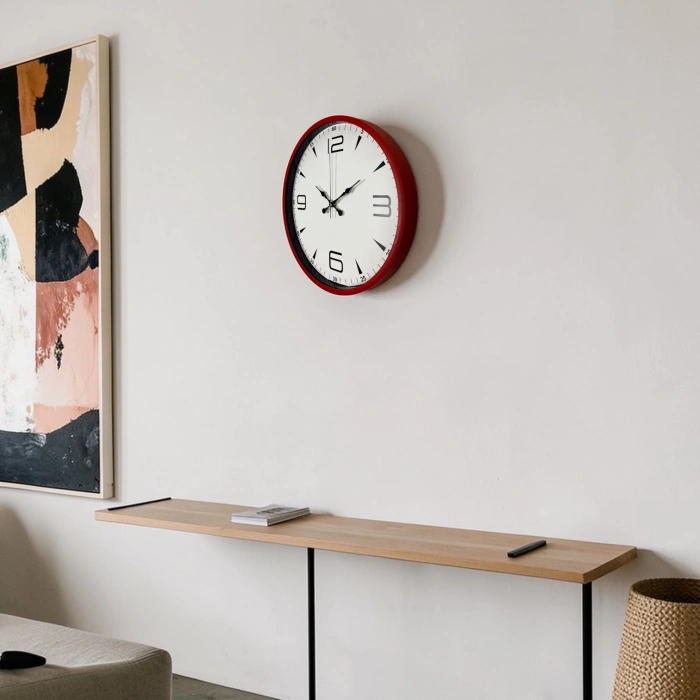 Mey İthalat® Dynamic Red 36 Cm Duvar Saati