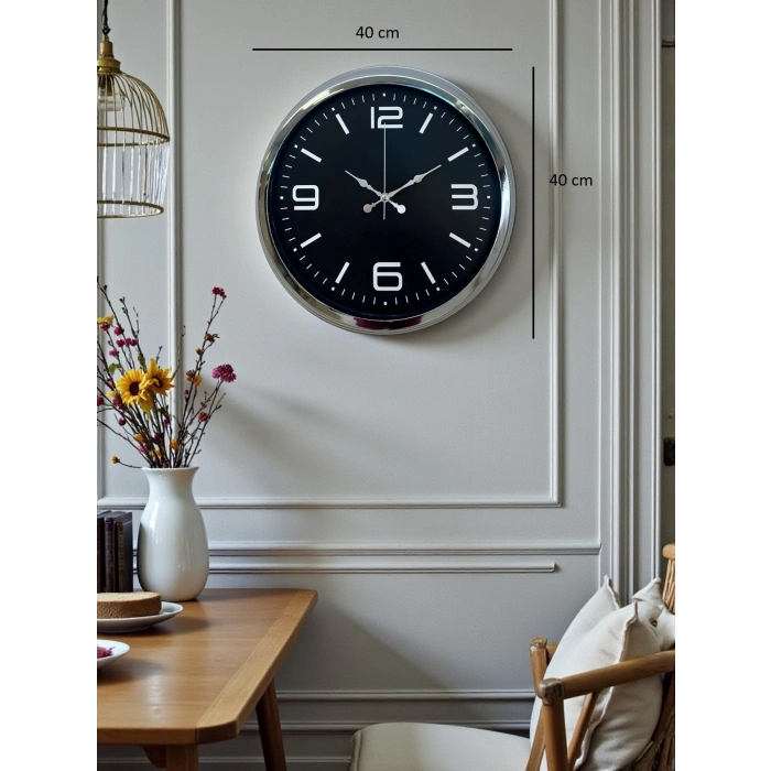 Mey İthalat® Elegance 40 Cm Metal Büyük Rakamlı Modern Tasarım
